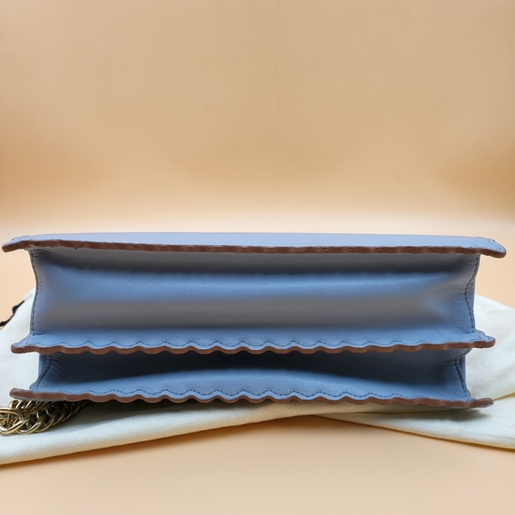 FENDI Vitello Liberty Scalloped Studded Kan Shoulder Crossbody, Authentic w/COA - Picture 7 of 16